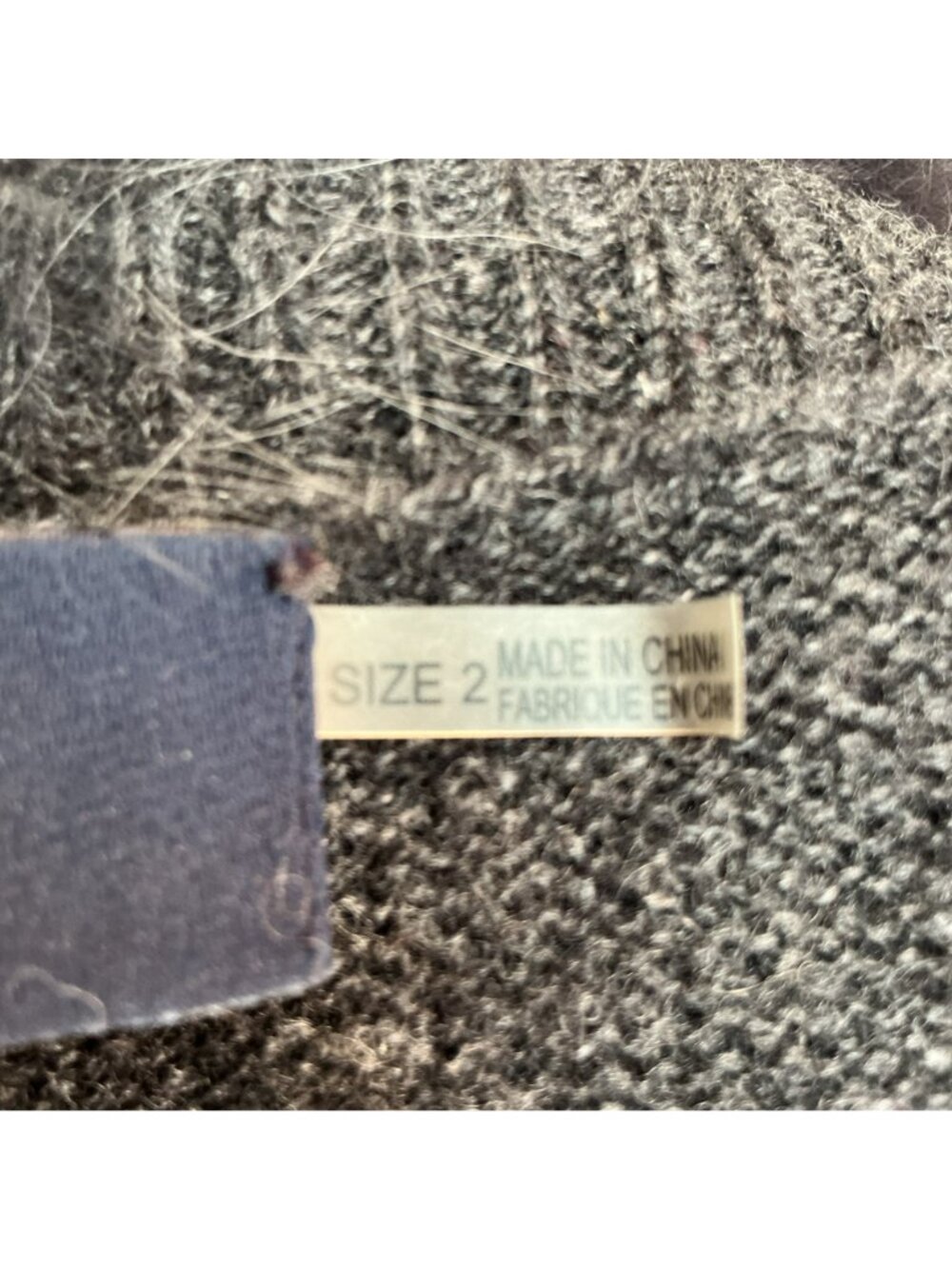 Magaschoni 100% Cashmere Cape With Fox Fur Trim Womens 2 Gray - Picture 11 of 13